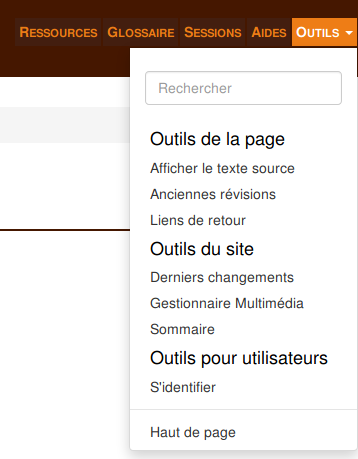 image menu outils sur lingalog